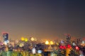 City nightlife, blur bokeh background Royalty Free Stock Photo