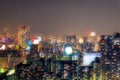 City nightlife, blur bokeh background Royalty Free Stock Photo