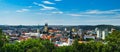 Mesto Nitra na Slovensku, staré mesto a červené strechy