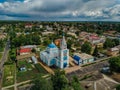 City of Oboyan, Kursk region, aerial view of the Church of the Icon of the Smolensk Mother of God