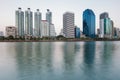 City office building business downtown river front Royalty Free Stock Photo