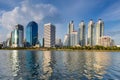 City office building water front Royalty Free Stock Photo