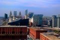 City with old and new architecture in liverpool top view from Wheel of Liverpool Royalty Free Stock Photo