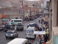 The city of Oruro. Bolivian Altiplano And Nature Panorama