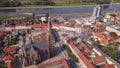 City of Osijek Cathedral from the sky