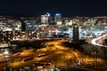 The city of Oslo, the capital of Norway, night photos Royalty Free Stock Photo