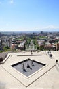 City overlook from the famous place Cascade in Yerevan, Armenia