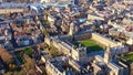 City of Oxford and Christ Church University - aerial view Royalty Free Stock Photo