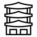 City pagoda icon outline vector. Japan kyoto