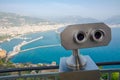 City paid binoculars on the observation deck in Alanya Turkey