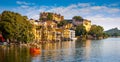 City Palace and Pichola lake in Udaipur, India Royalty Free Stock Photo