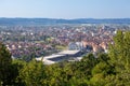 Panorama city of Jagodina. Central Serbia