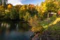 City park in autumn season