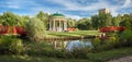 City park on the banks of the Yauza River. Moscow, Russia. Royalty Free Stock Photo