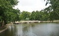 View of City Park in Budapest near Vajdahunyad castle, Hungary