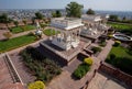 City park with cenotaphs Royalty Free Stock Photo