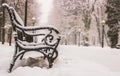 City park Maksimir Zagreb, winter Royalty Free Stock Photo