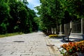 The city park of Negosh in Cetinje, Montenegro