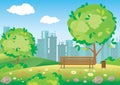 City park panorama background view Royalty Free Stock Photo