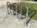 City park sidewalk bike rack security lock bicycle storage public parking community bikes holder