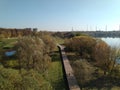 City park in uatumn with alleys