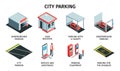 City Parking Icons Collection