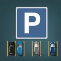 City parking image Royalty Free Stock Photo