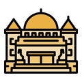 City parliament building icon color outline vector