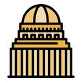 City parliament building icon color outline vector