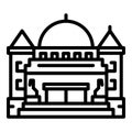 City parliament building icon, outline style