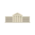 City parliament icon flat isolated vector