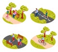 City People Isometric Concept