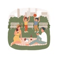 City picnic isolated cartoon vector illustration.