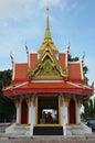 City Pillar Shrine of Kanchanaburi city for thai people and foreign travelers visit travel and respect praying deity angel to