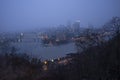 City of Pittsburgh, Pennsylvania seen before a sunrise from Mount Washington