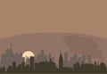city pollution, vector