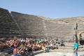 City of Pompeii. Amphitheater. Group of tourists