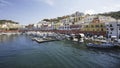 City of Ponza island and harbour before sunrise. Italy