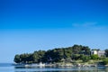 The city of Porec Croatia panorama of the coast blue lagune