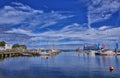 City port and sailing ships in Rostock. WarnemÃÂ¼nde, Germany