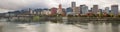 City of Portland Oregon in the Fall Panorama Royalty Free Stock Photo