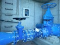 City potable water pipeline in concrete shafts with 500mm Gate valve