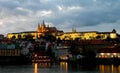 The city of Prag night scene Royalty Free Stock Photo