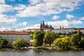 City of Prague with Prague Castle in the background Royalty Free Stock Photo