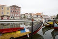 City reflections in the river,Aveiro Portugal Royalty Free Stock Photo