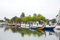 City reflections in the river,Aveiro Portugal Royalty Free Stock Photo