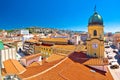 City of Rijeka clock tower and central square panorama Royalty Free Stock Photo