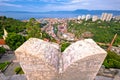 City of Rijeka panoramic view from Trsat Gradina fortress Royalty Free Stock Photo