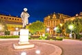 City of Rijeka square and architecture evening view Royalty Free Stock Photo