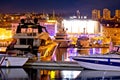 City of Rijeka yachting waterfront evening view Royalty Free Stock Photo